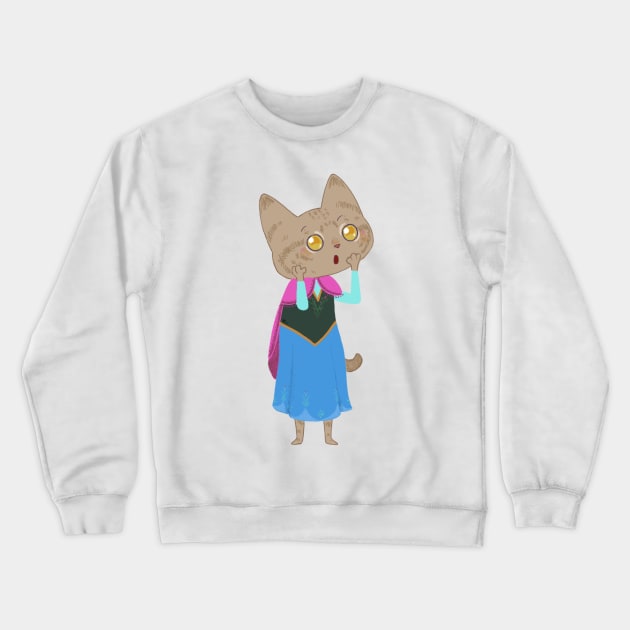 Princess cat Crewneck Sweatshirt by bitingnclawing